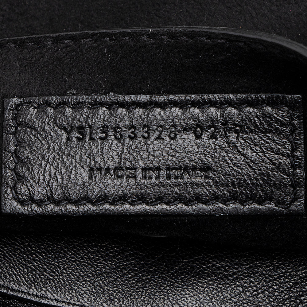 Saint Laurent Leather Logo Teddy Small Bucket Bag 19561
