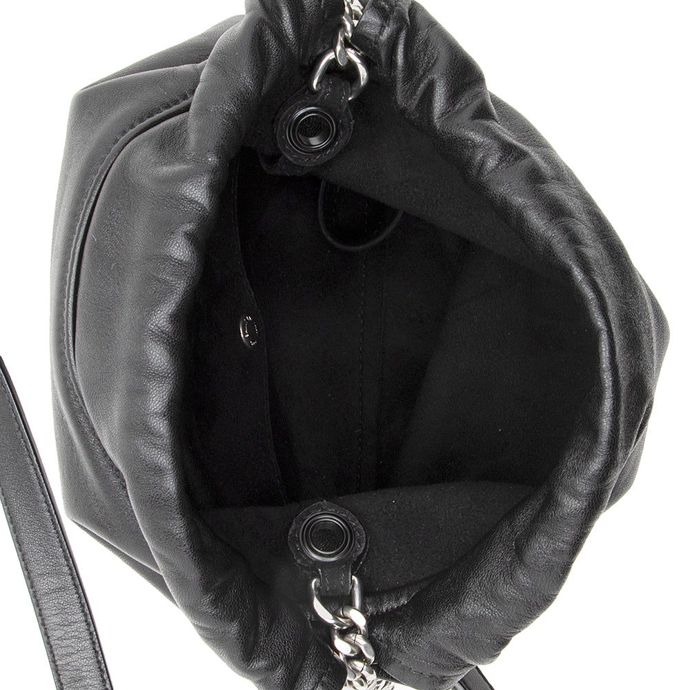 Saint Laurent Leather Logo Teddy Small Bucket Bag 19561