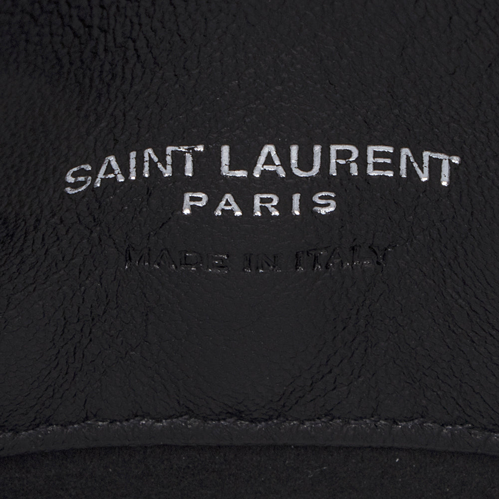 Saint Laurent Leather Logo Teddy Small Bucket Bag 19561