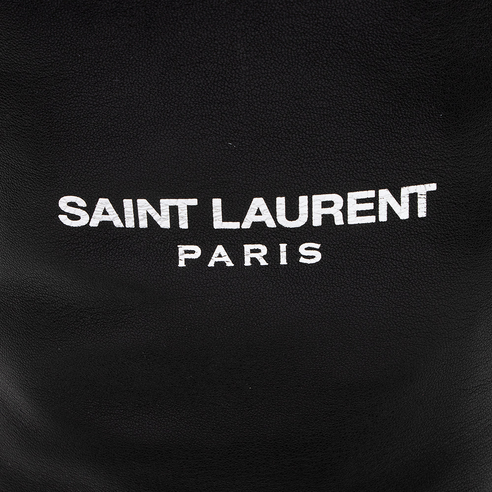Saint Laurent Leather Logo Teddy Small Bucket Bag 19561