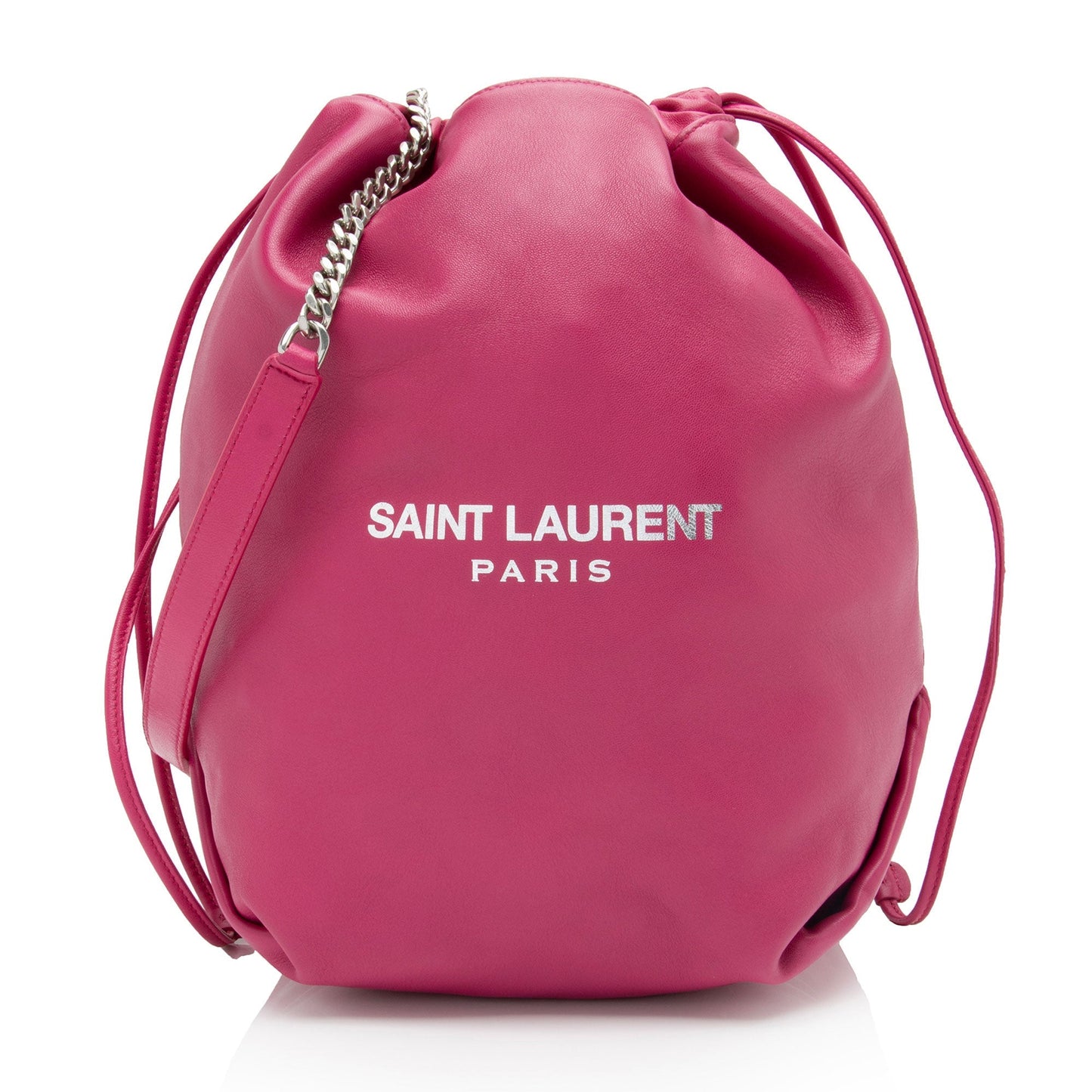 Saint Laurent Leather Teddy Small Bucket Bag xicq3g