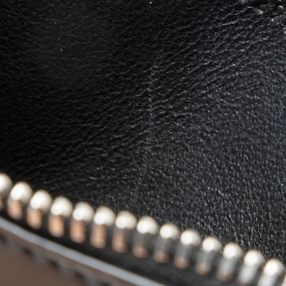 Saint Laurent Leather Tiny Cassandre Fragments Zipper Card Case 21818