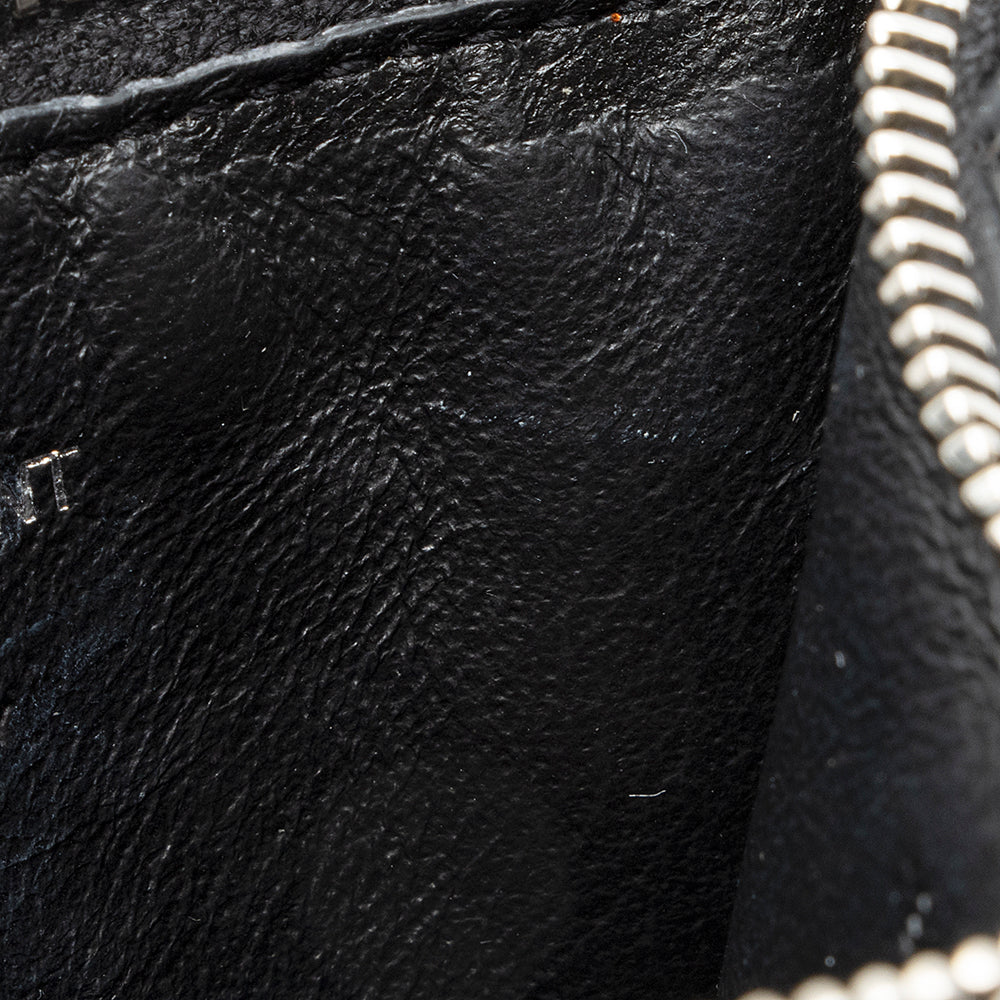 Saint Laurent Leather Tiny Cassandre Fragments Zipper Card Case 21818