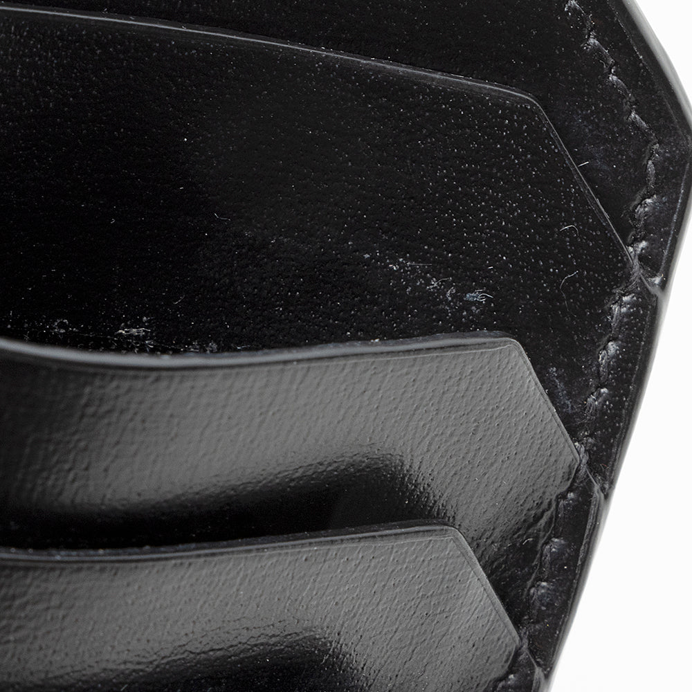 Saint Laurent Leather Tiny Cassandre Fragments Zipper Card Case 21818
