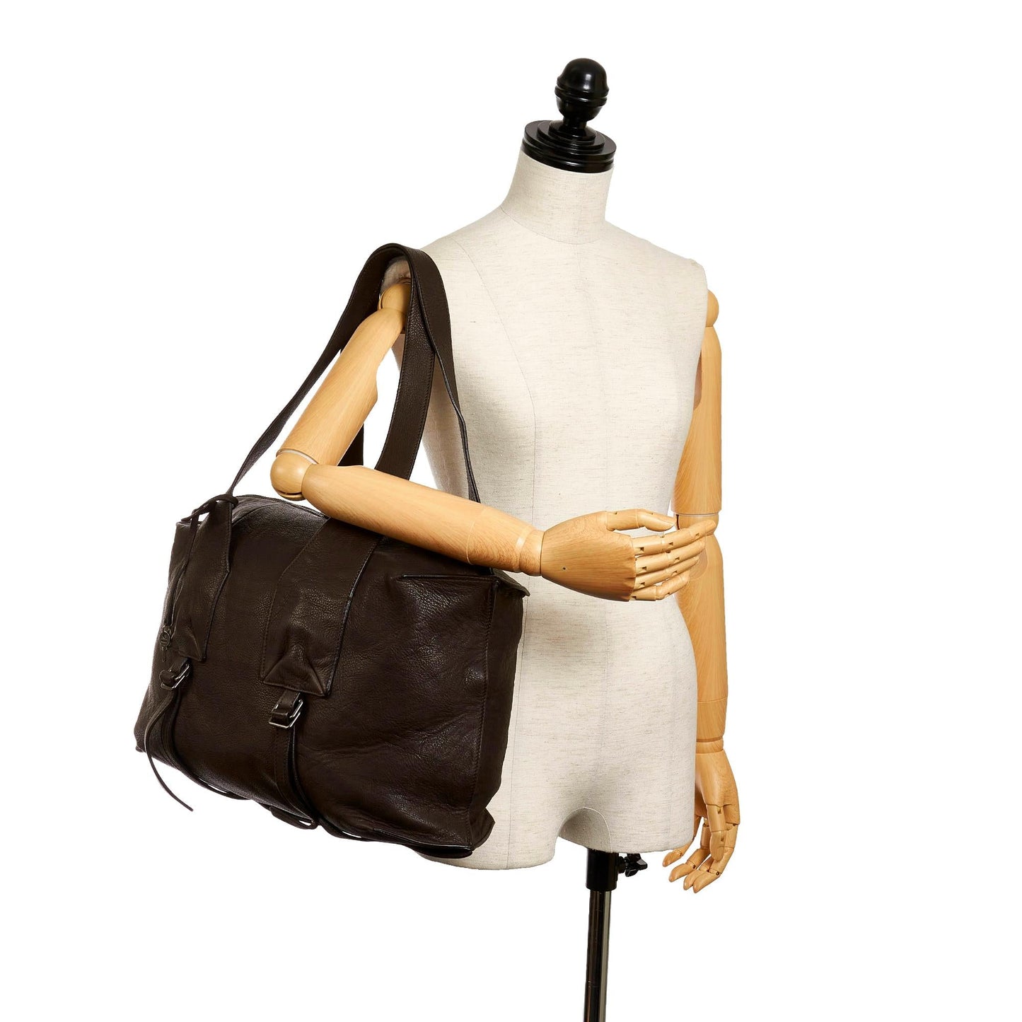 Saint Laurent Leather Tote Bag (SHG-30195
