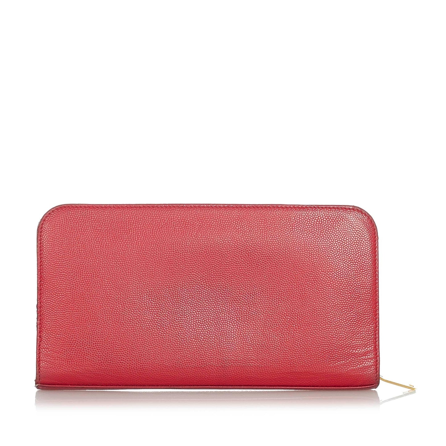 Saint Laurent Leather Zip Around Wallet (SHG-22445