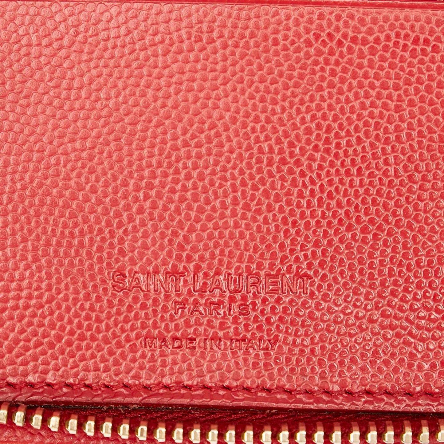 Saint Laurent Leather Zip Around Wallet (SHG-22445