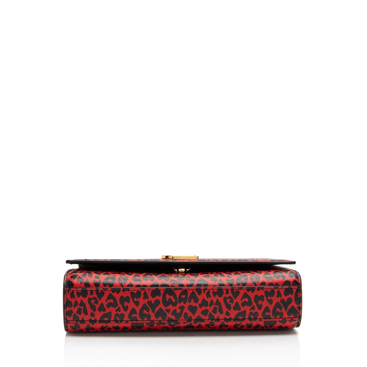 Saint Laurent Leopard Heart Print Leather Monogram Kate Small Shoulder Bag V8CWAD