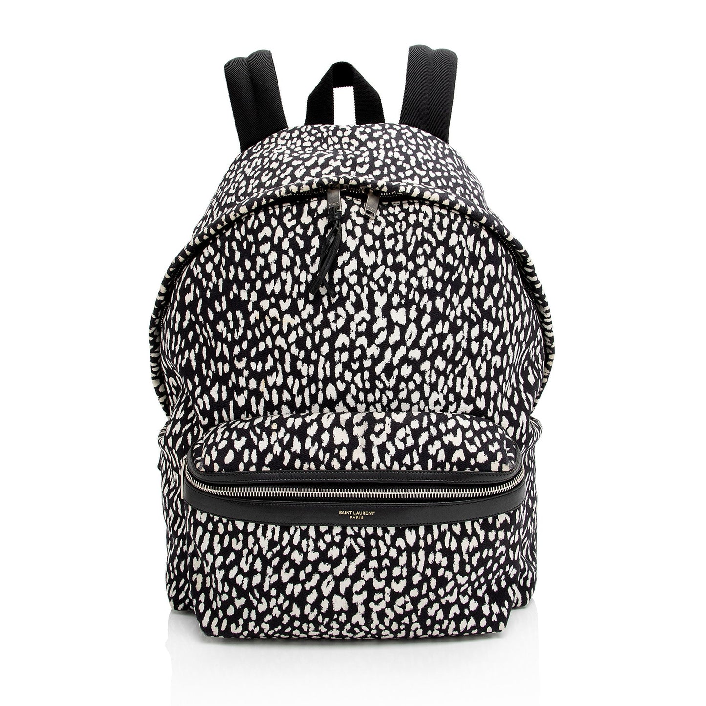 Saint Laurent Leopard Print Canvas City Backpack lc0KDV