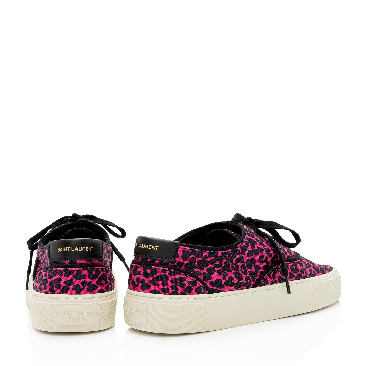Saint Laurent Leopard Print Canvas Low Top Sneakers - Size 7 / 37 Z2qqxw