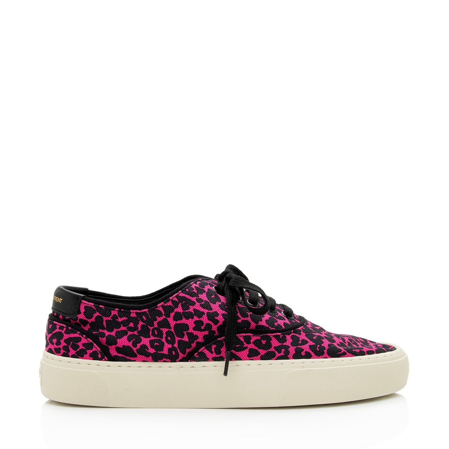 Saint Laurent Leopard Print Canvas Low Top Sneakers - Size 7 / 37 Z2qqxw