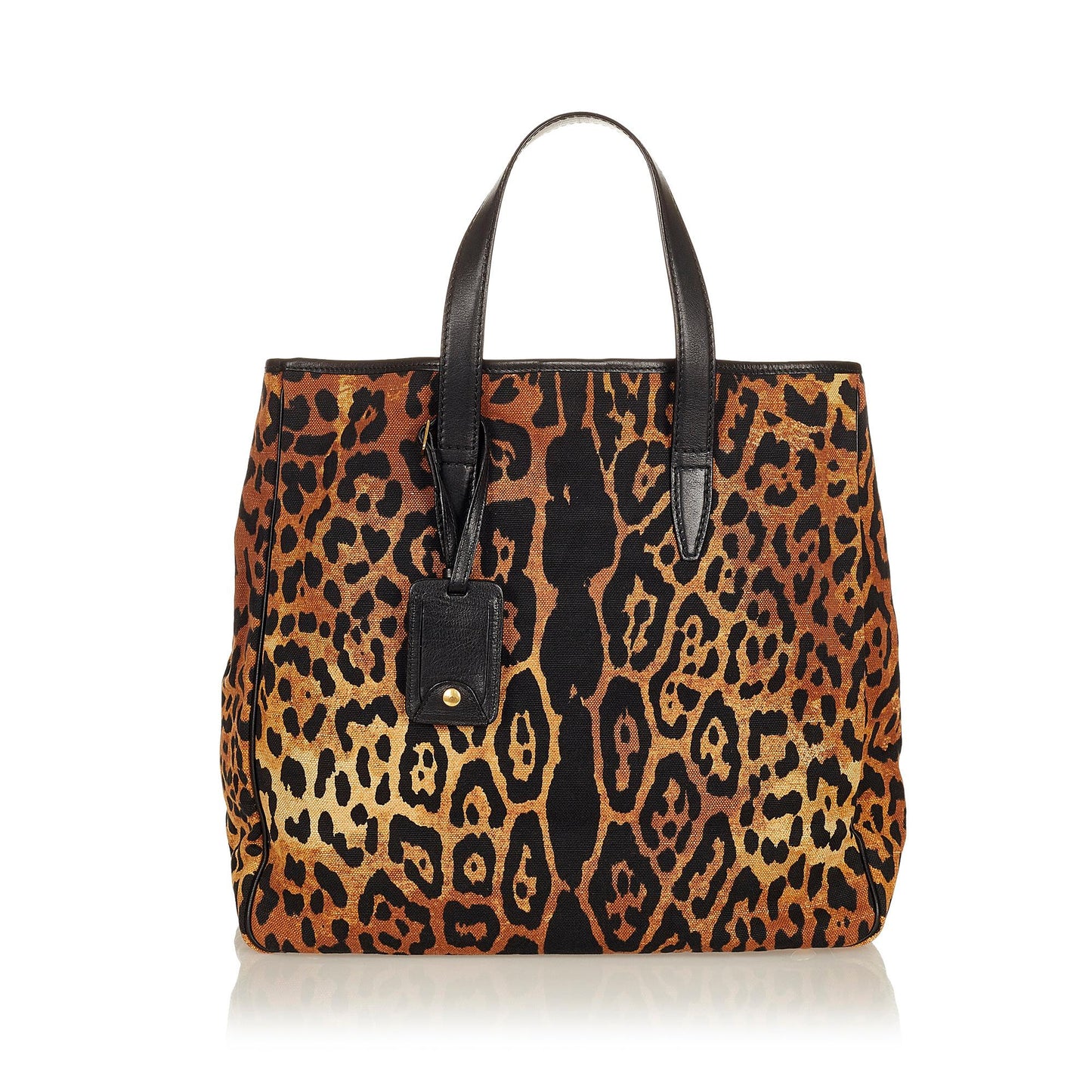 Saint Laurent Leopard Print Tote Bag (SHG-31053