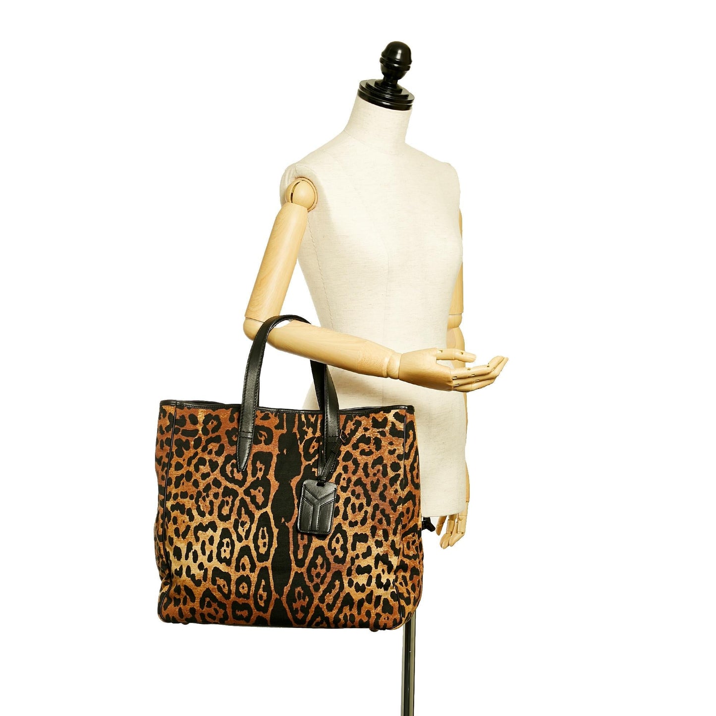 Saint Laurent Leopard Print Tote Bag (SHG-31053