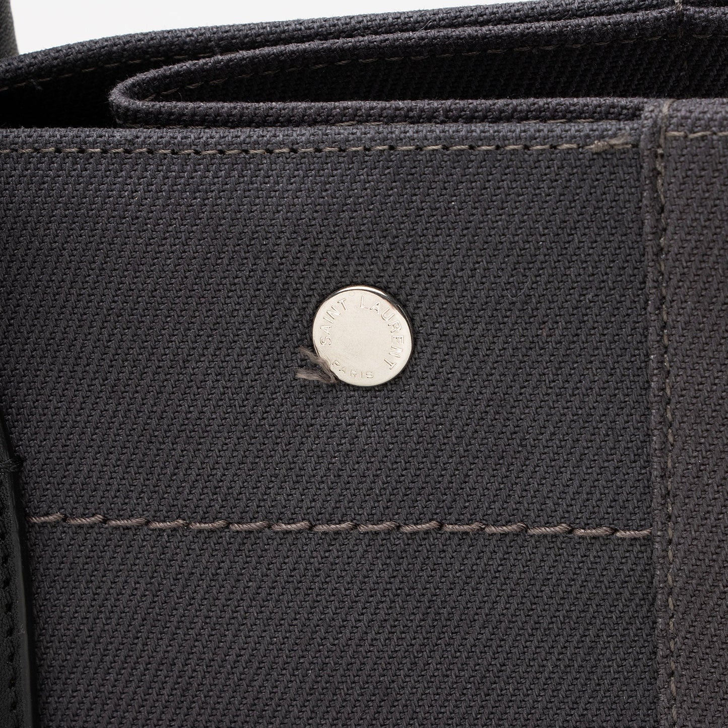 Saint Laurent Linen Calfskin Rive Gauche N/S Tote s008io