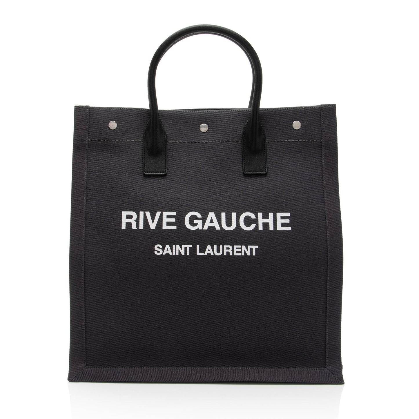 Saint Laurent Linen Calfskin Rive Gauche N/S Tote s008io