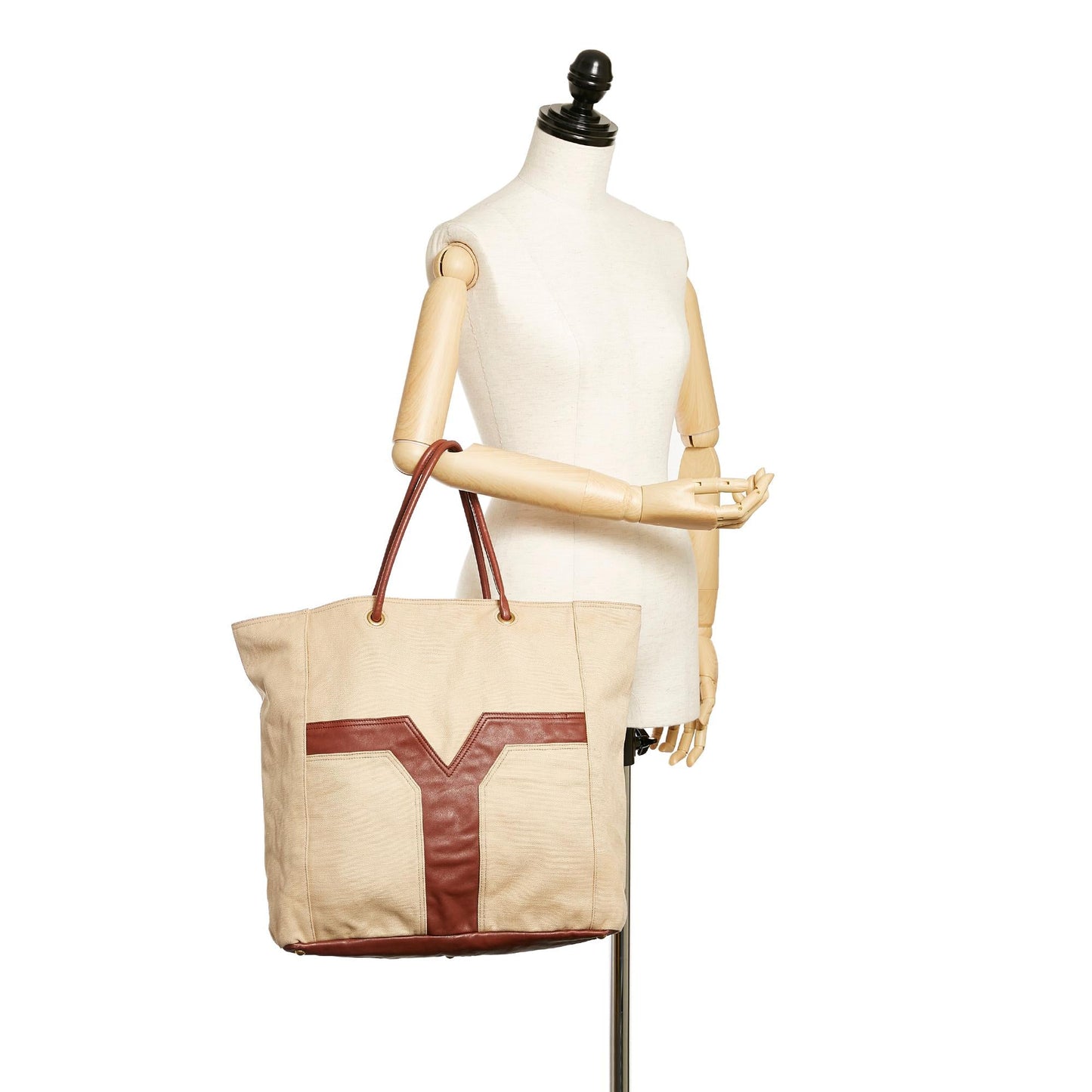 Saint Laurent Lucky Chyc Canvas Tote Bag (SHG-27947