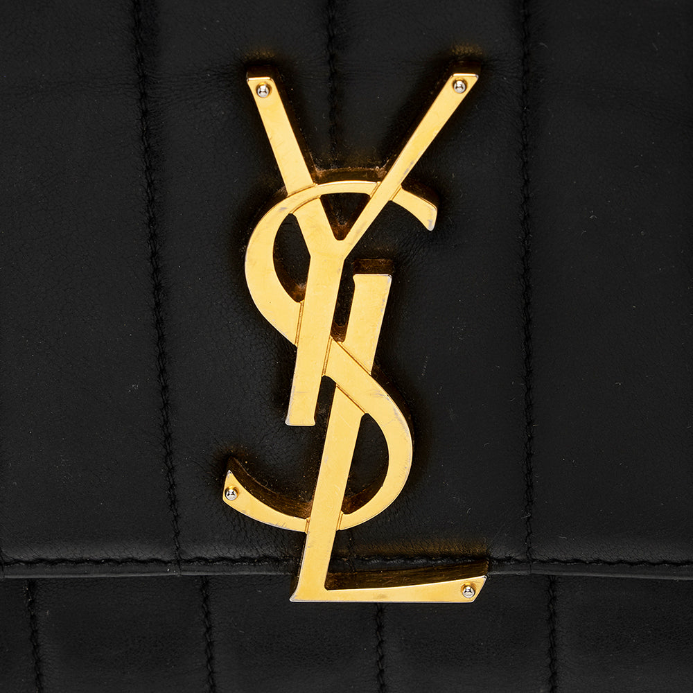 Saint Laurent Matalasse Calfskin Vicky Chain Wallet 21988