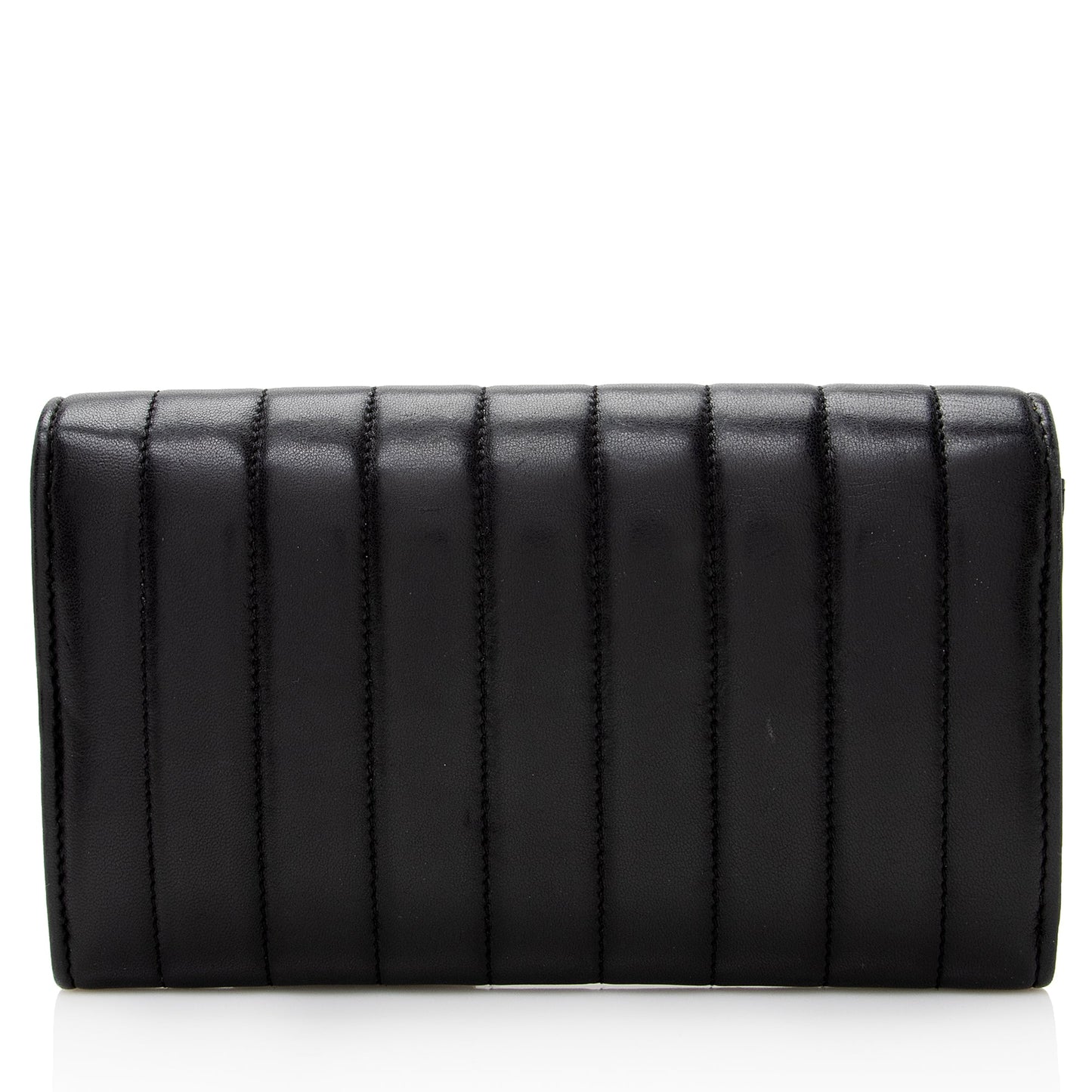 Saint Laurent Matalasse Calfskin Vicky Continental Wallet 22903