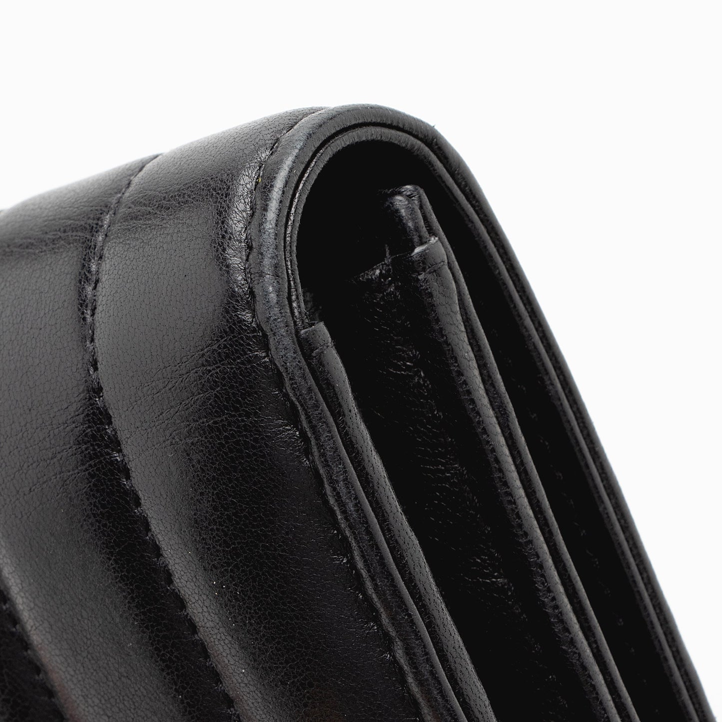 Saint Laurent Matalasse Calfskin Vicky Continental Wallet 22903