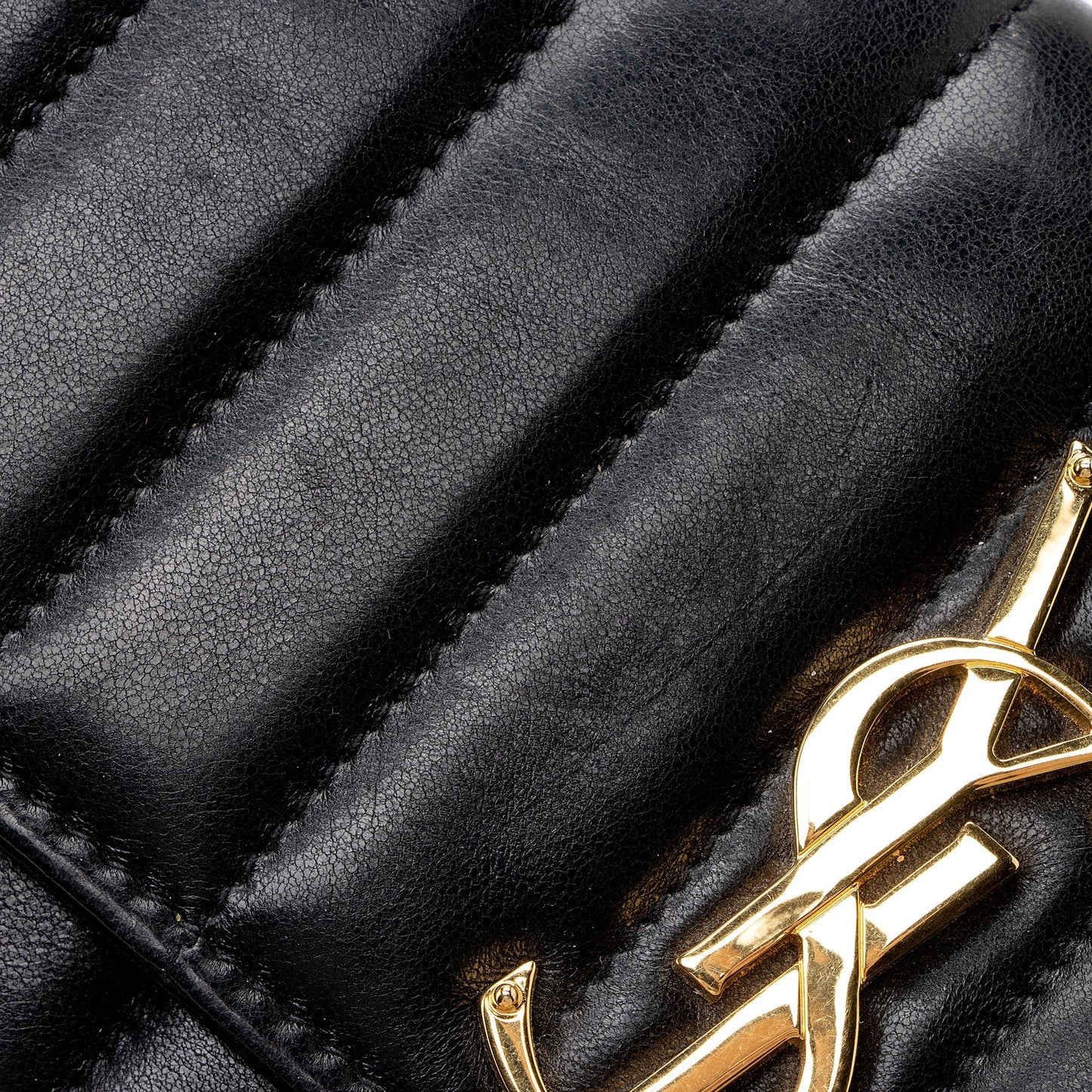 Saint Laurent Matalasse Calfskin Vicky Continental Wallet 22903