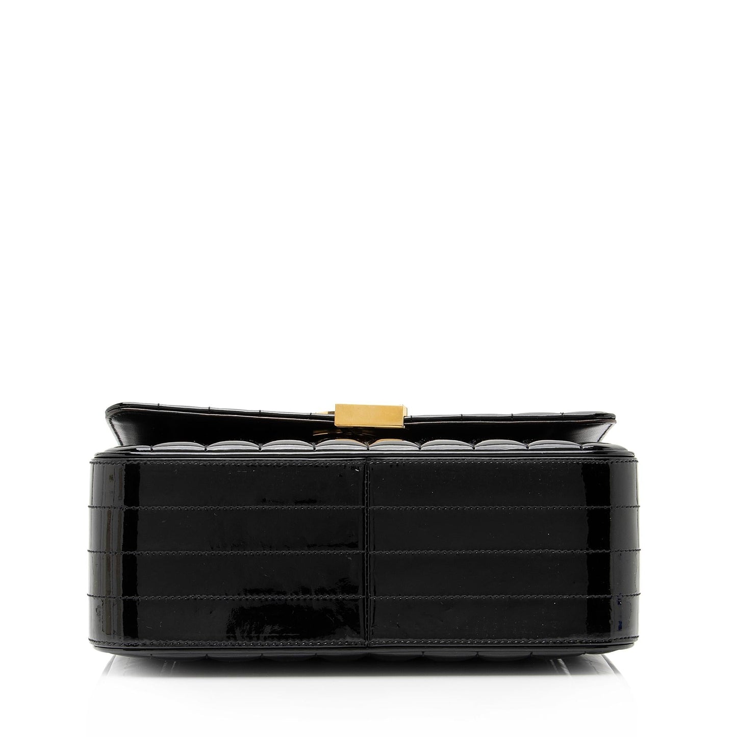 Saint Laurent Matalasse Patent Leather Monogram Vicky Large Shoulder Bag zhdP3r