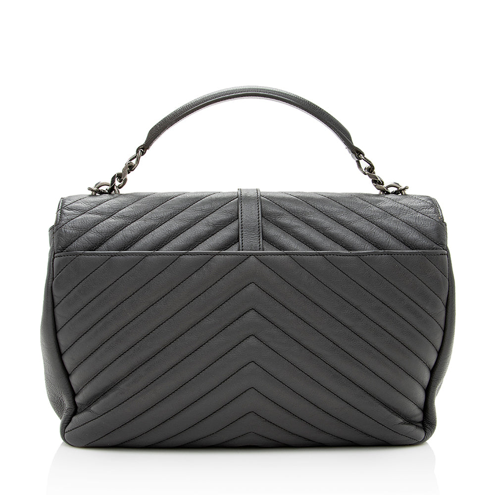 Saint Laurent Matelasse Calfskin Classic Monogram College Large Shoulder Bag 19141