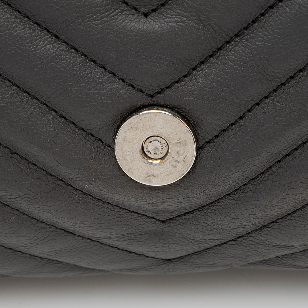 Saint Laurent Matelasse Calfskin Classic Monogram College Large Shoulder Bag 19141