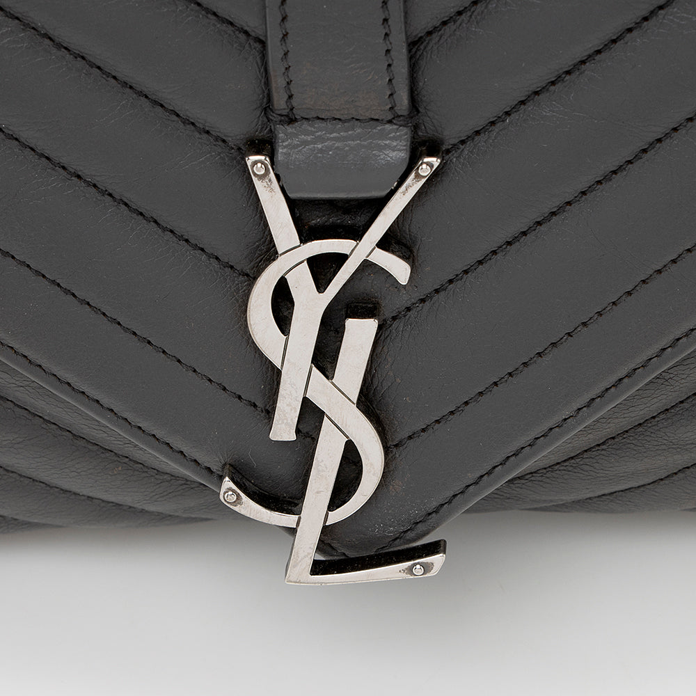 Saint Laurent Matelasse Calfskin Classic Monogram College Large Shoulder Bag 19141
