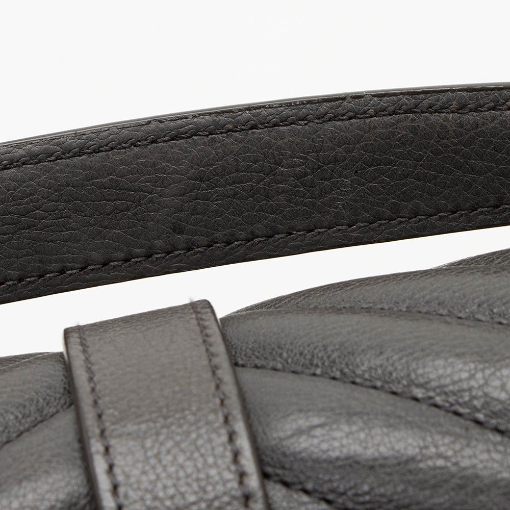 Saint Laurent Matelasse Calfskin Monogram College Large Shoulder Bag 19382