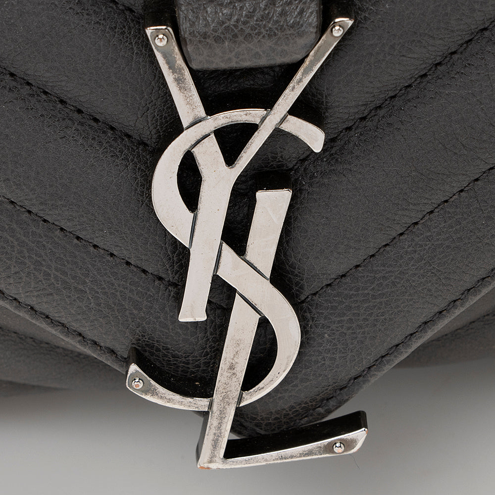Saint Laurent Matelasse Calfskin Monogram College Large Shoulder Bag 19382