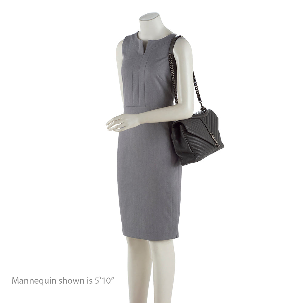 Saint Laurent Matelasse Calfskin Monogram College Large Shoulder Bag 19382