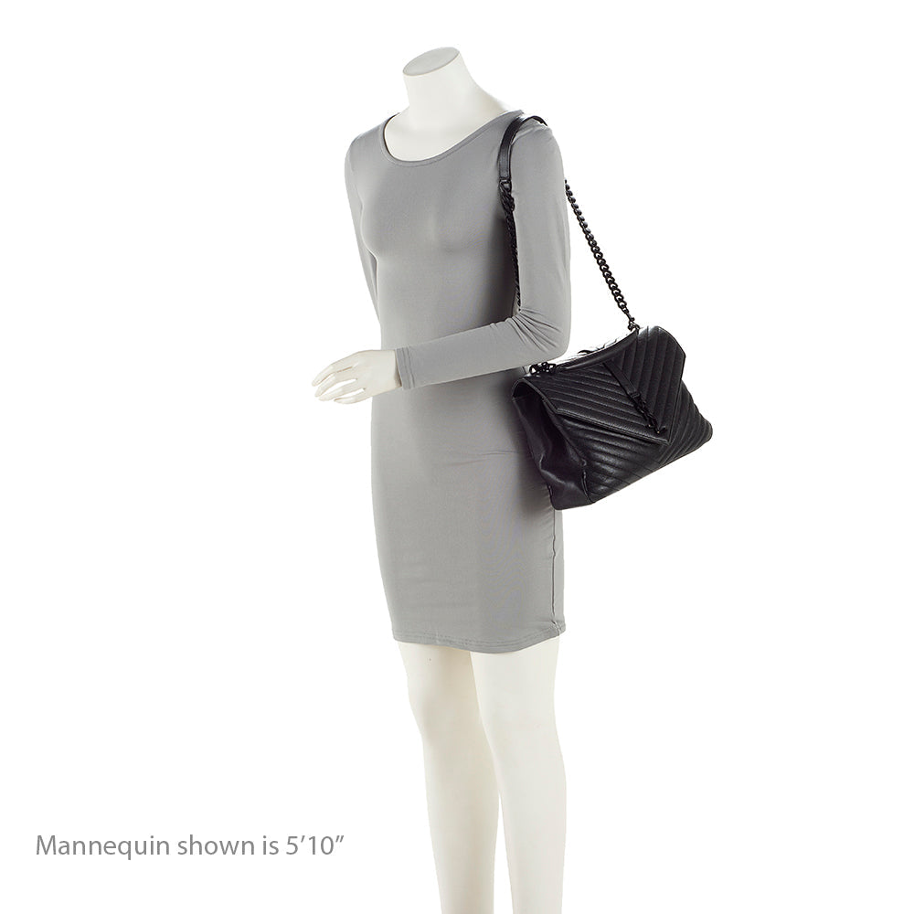 Saint Laurent Matelasse Calfskin Classic Monogram College Large Shoulder Bag 20904