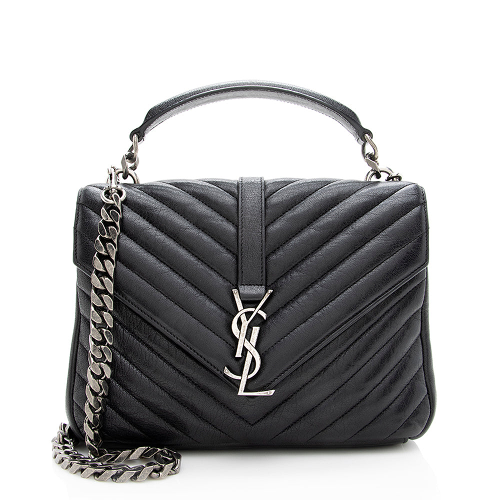 Saint Laurent Matelasse Calfskin Monogram Medium College Top Handle Bag 18909