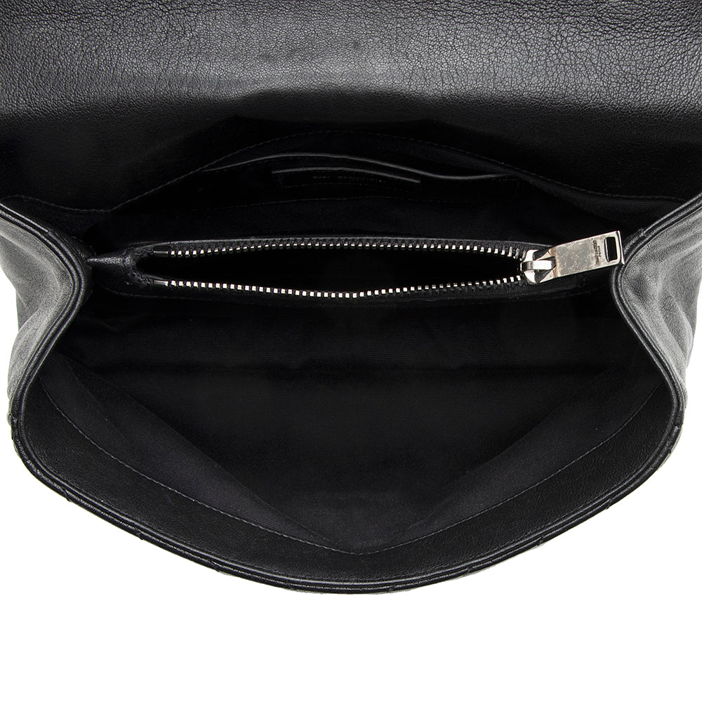 Saint Laurent Matelasse Calfskin Monogram Medium College Top Handle Bag 18909