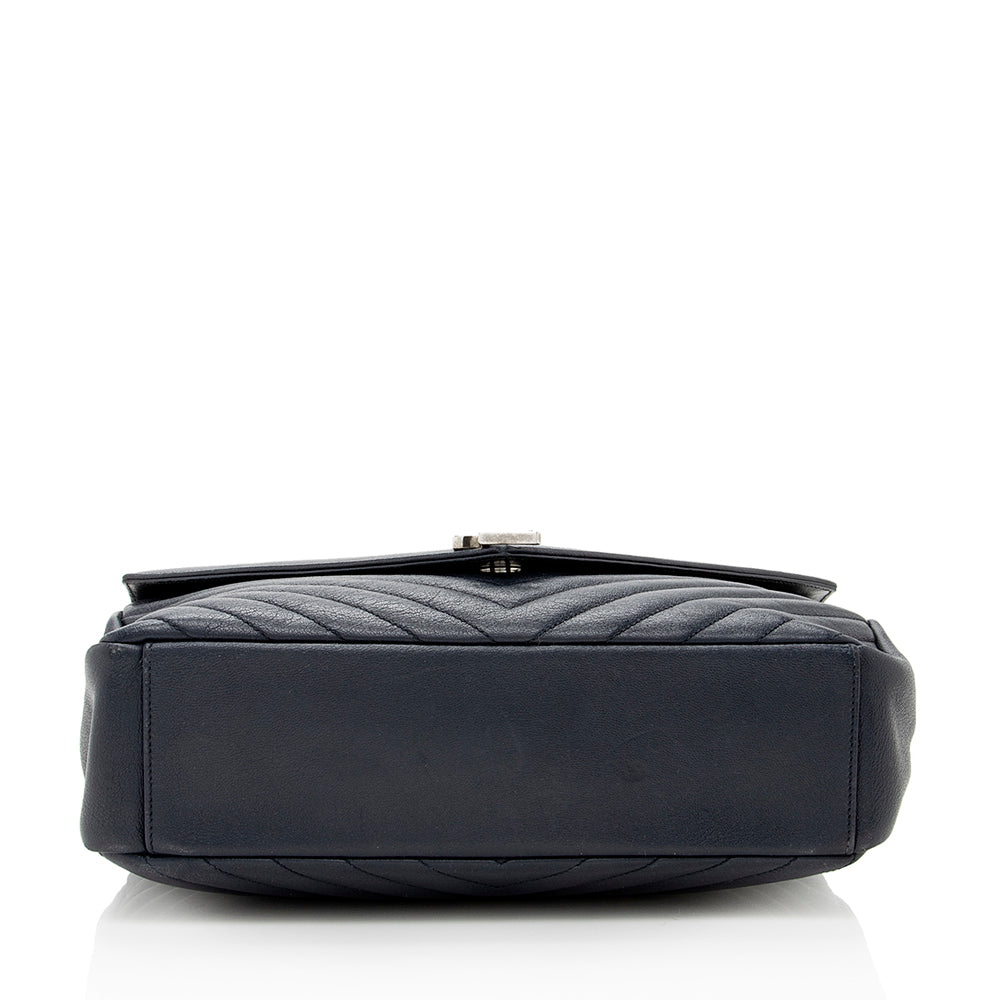 Saint Laurent Matelasse Calfskin Classic Monogram College Large Shoulder Bag 18581