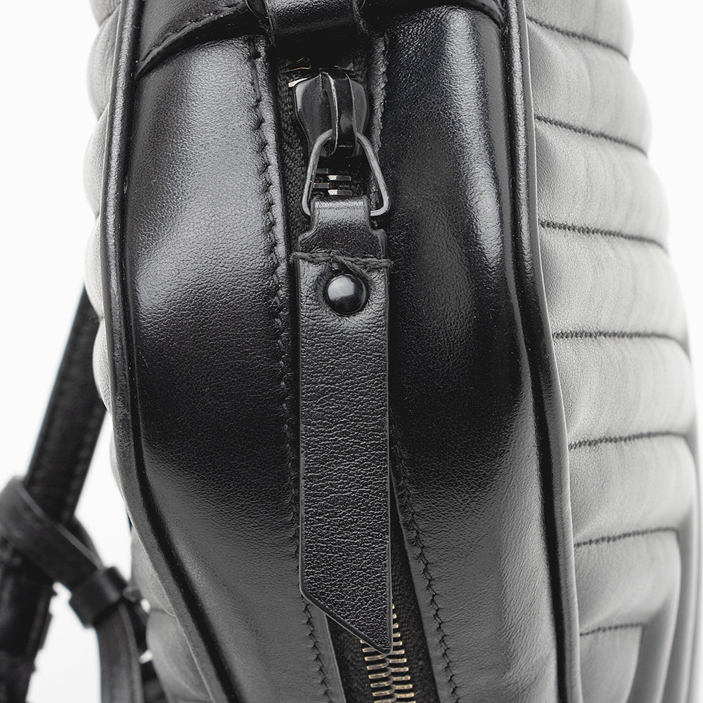 Saint Laurent Matelasse Calfskin Matte Black Lou Camera Bag - FINAL SALE 20006