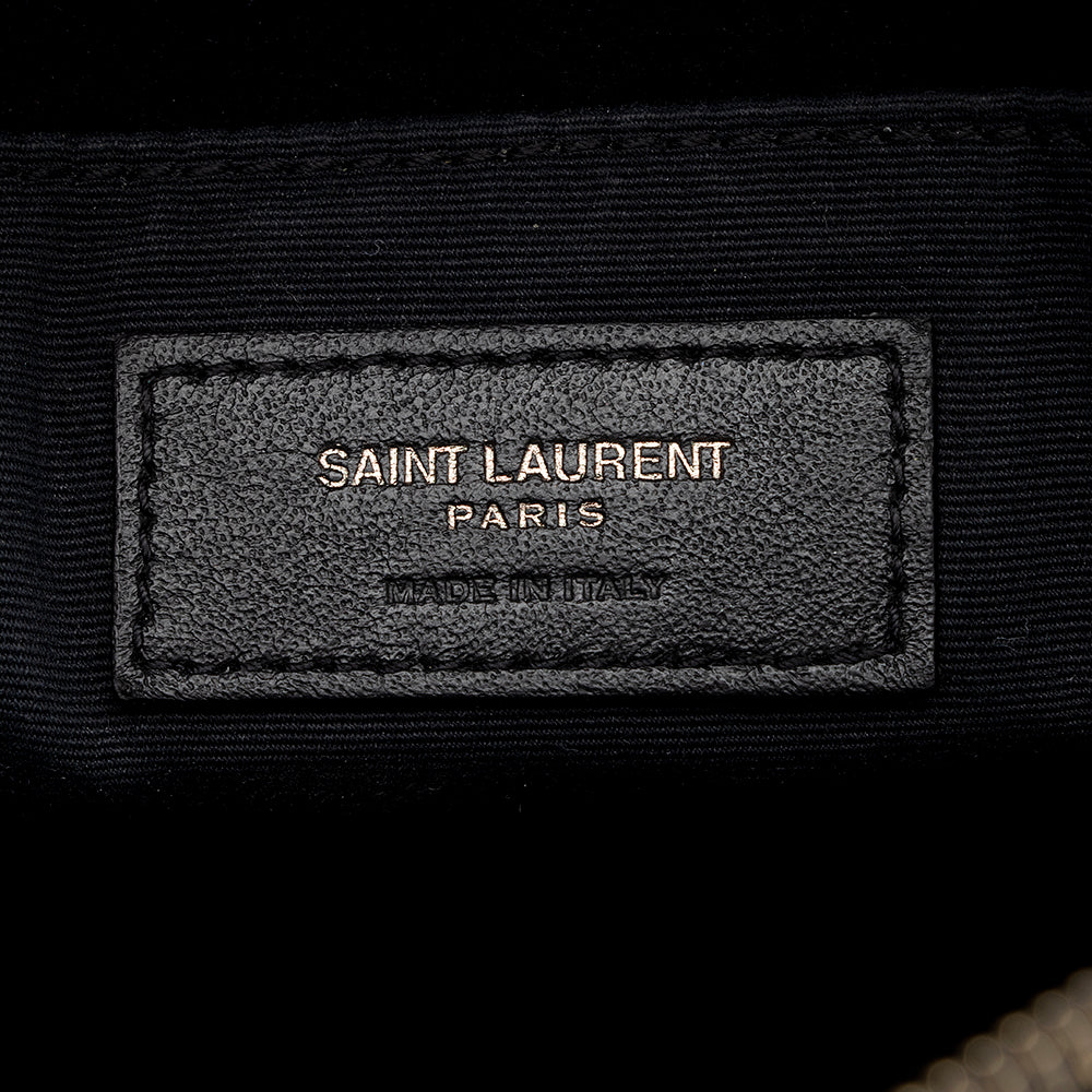 Saint Laurent Matelasse Calfskin Matte Black Lou Camera Bag - FINAL SALE 20006