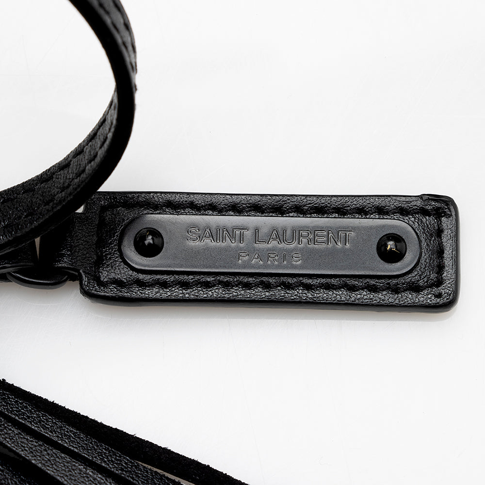Saint Laurent Matelasse Calfskin Matte Black Lou Camera Bag - FINAL SALE 20006