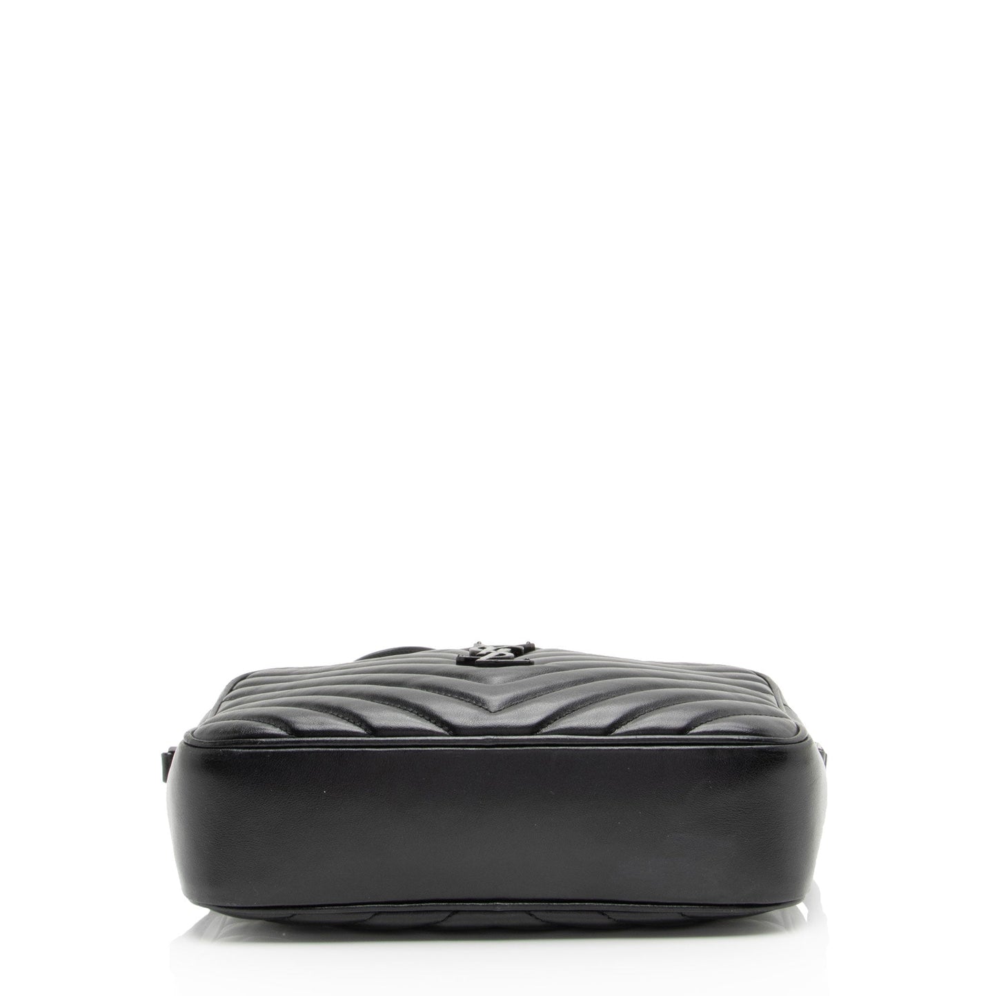 Saint Laurent Matelasse Calfskin Matte Black Monogram Lou Camera Bag APSLqT