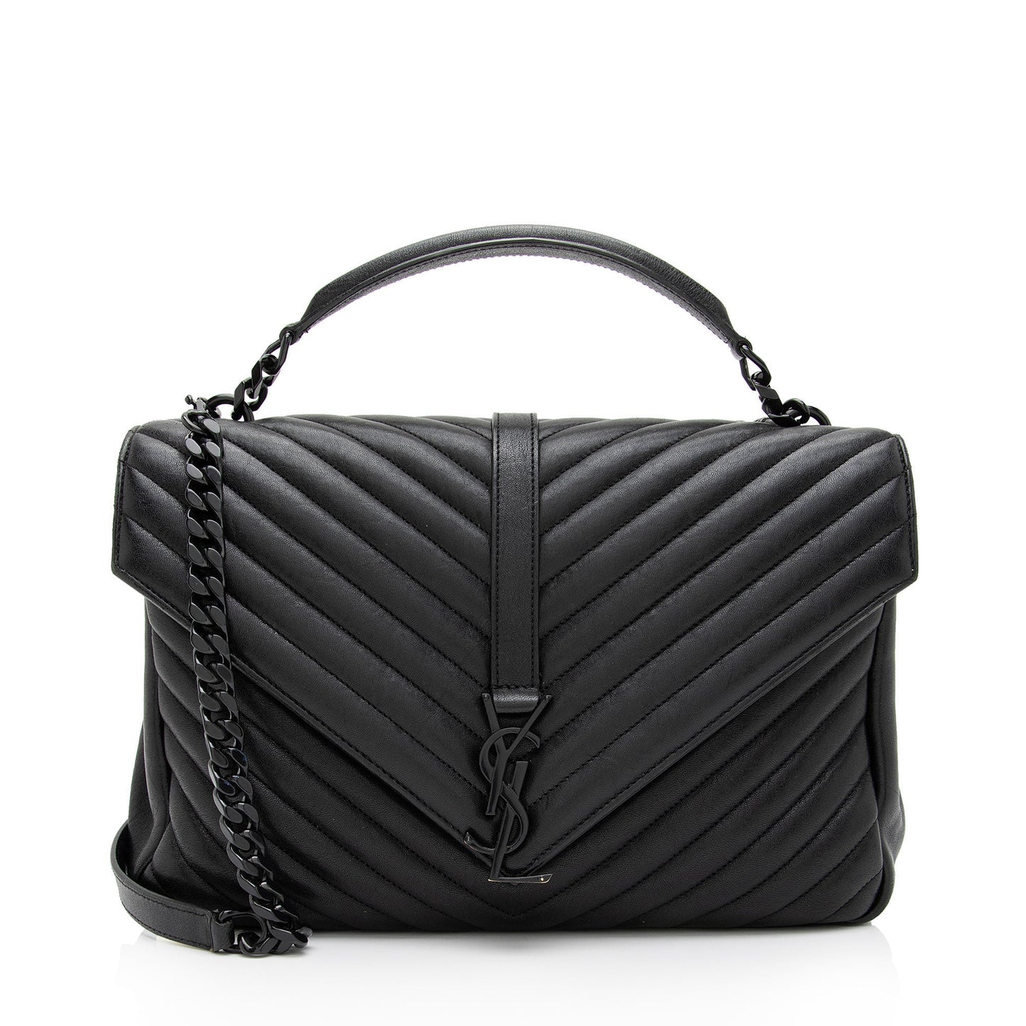 Saint Laurent Matelasse Calfskin Monogram College Large Shoulder Bag NTG48D