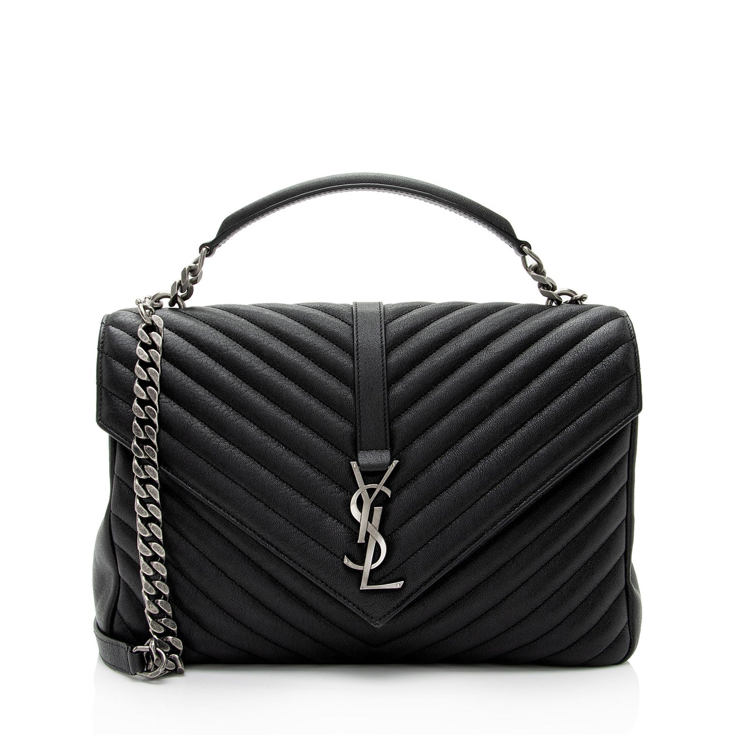 Saint Laurent Matelasse Calfskin Monogram College Large Shoulder Bag 6MZ4bL