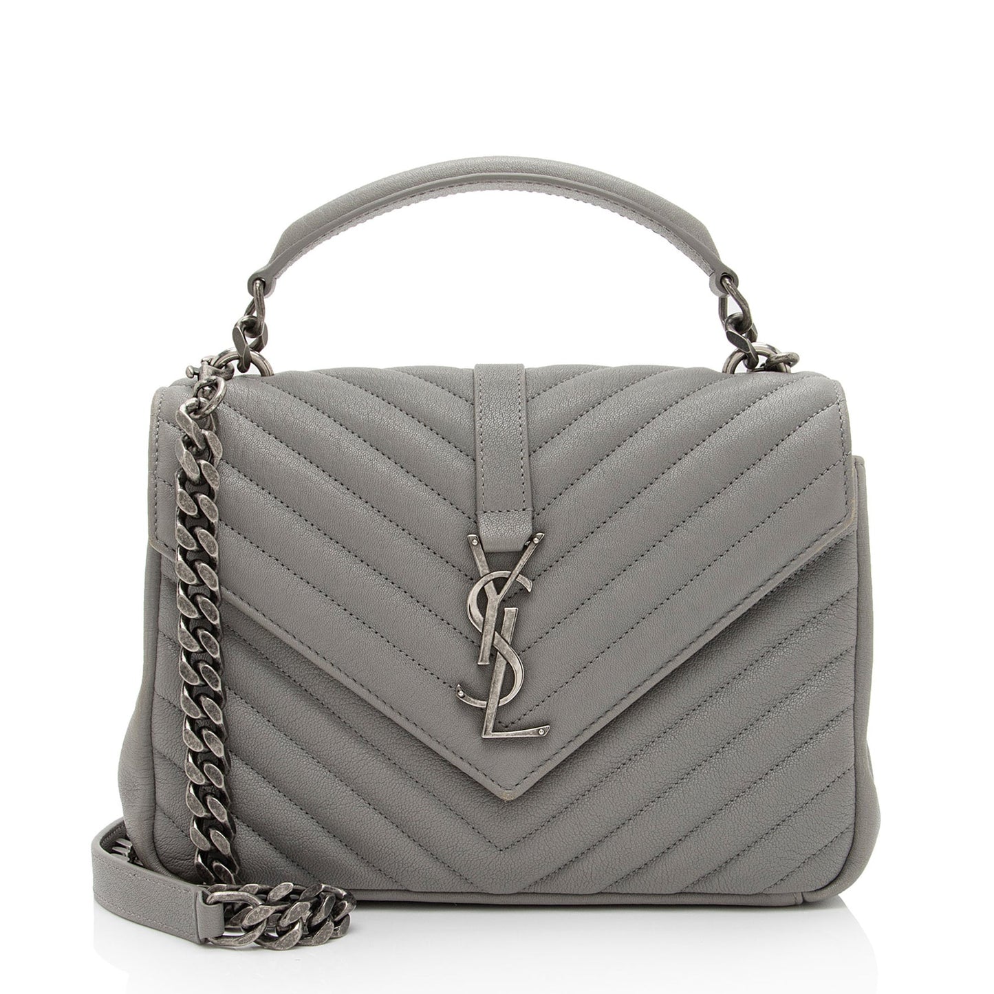 Saint Laurent Matelasse Calfskin Monogram College Medium Shoulder Bag 2L8Nyw