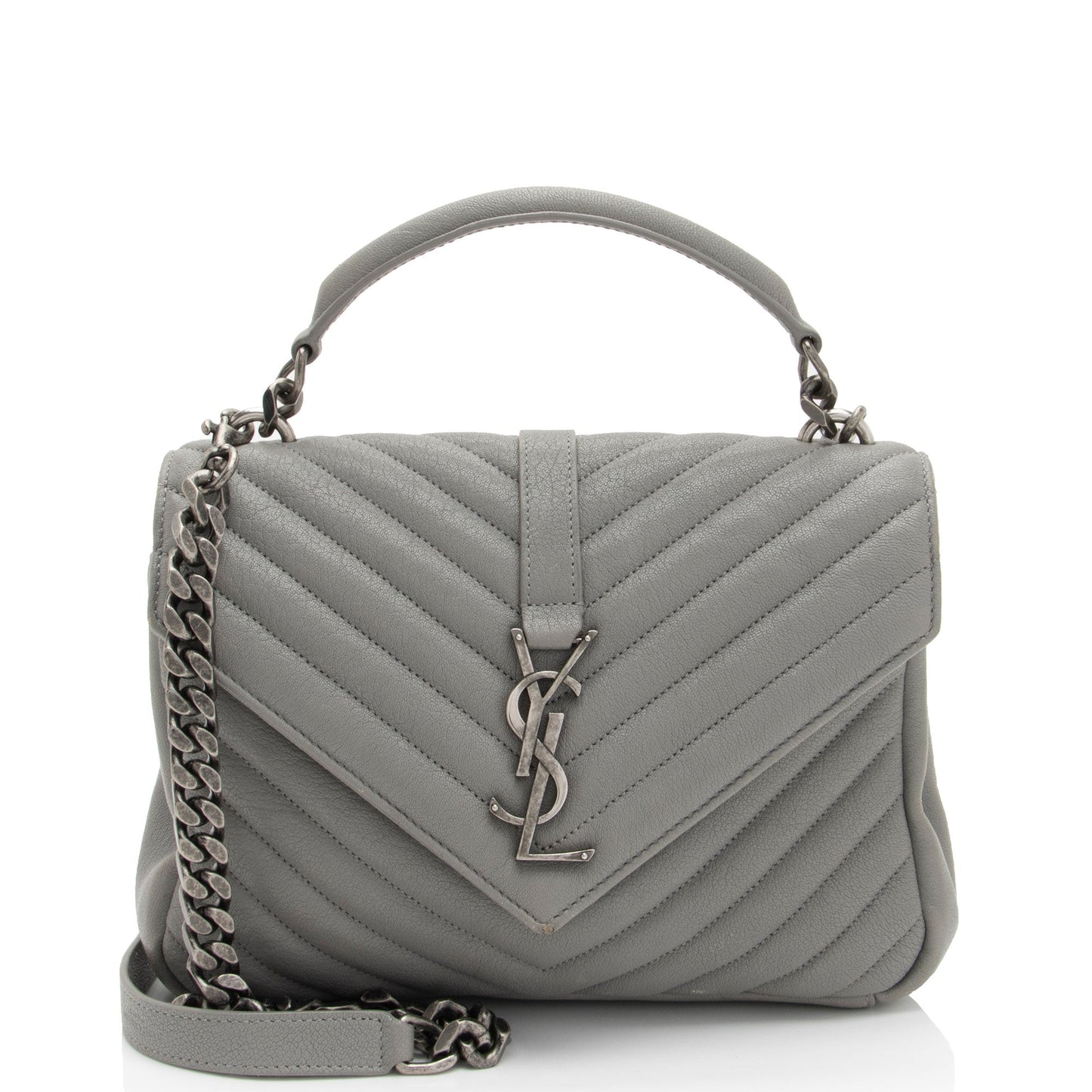 Saint Laurent Matelasse Calfskin Monogram College Medium Shoulder Bag D2O1lS