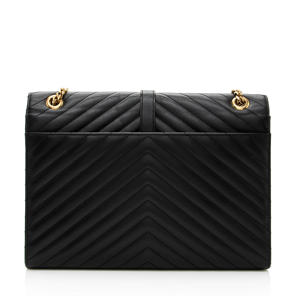 Saint Laurent Matelasse Calfskin Monogram Large Envelope Bag 19439