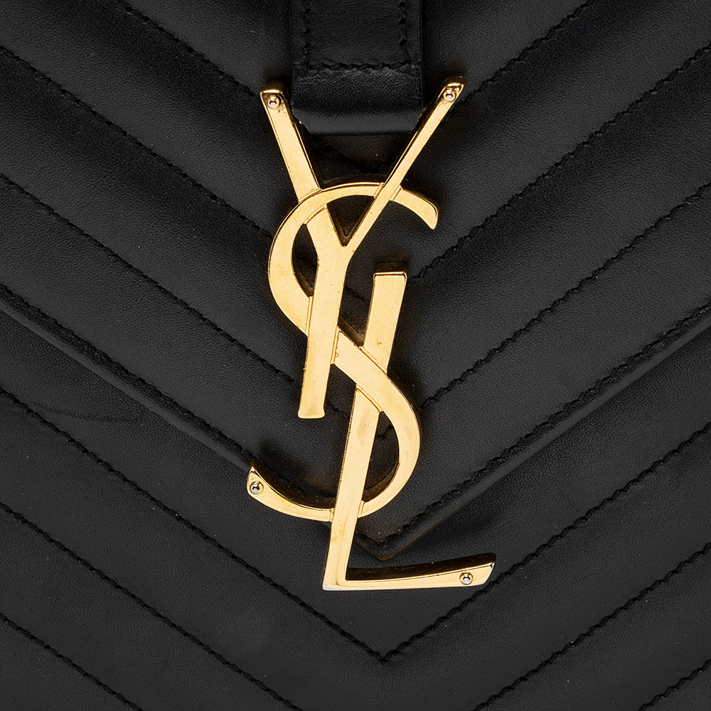 Saint Laurent Matelasse Calfskin Monogram Large Envelope Bag 19439