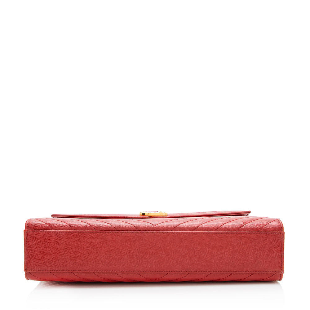 Saint Laurent Matelasse Grain de Poudre Monogram Large Shoulder Bag 19699