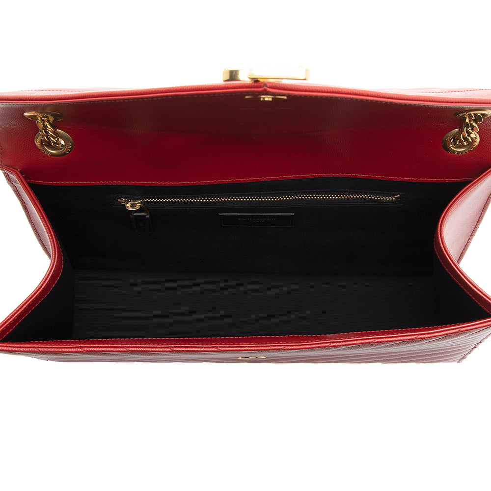 Saint Laurent Matelasse Grain de Poudre Monogram Large Shoulder Bag 19699