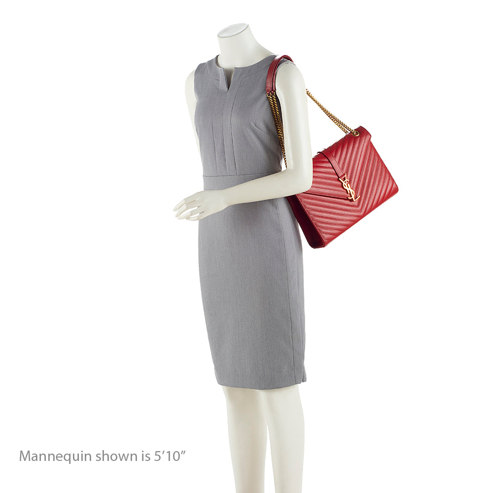 Saint Laurent Matelasse Grain de Poudre Monogram Large Shoulder Bag 19699