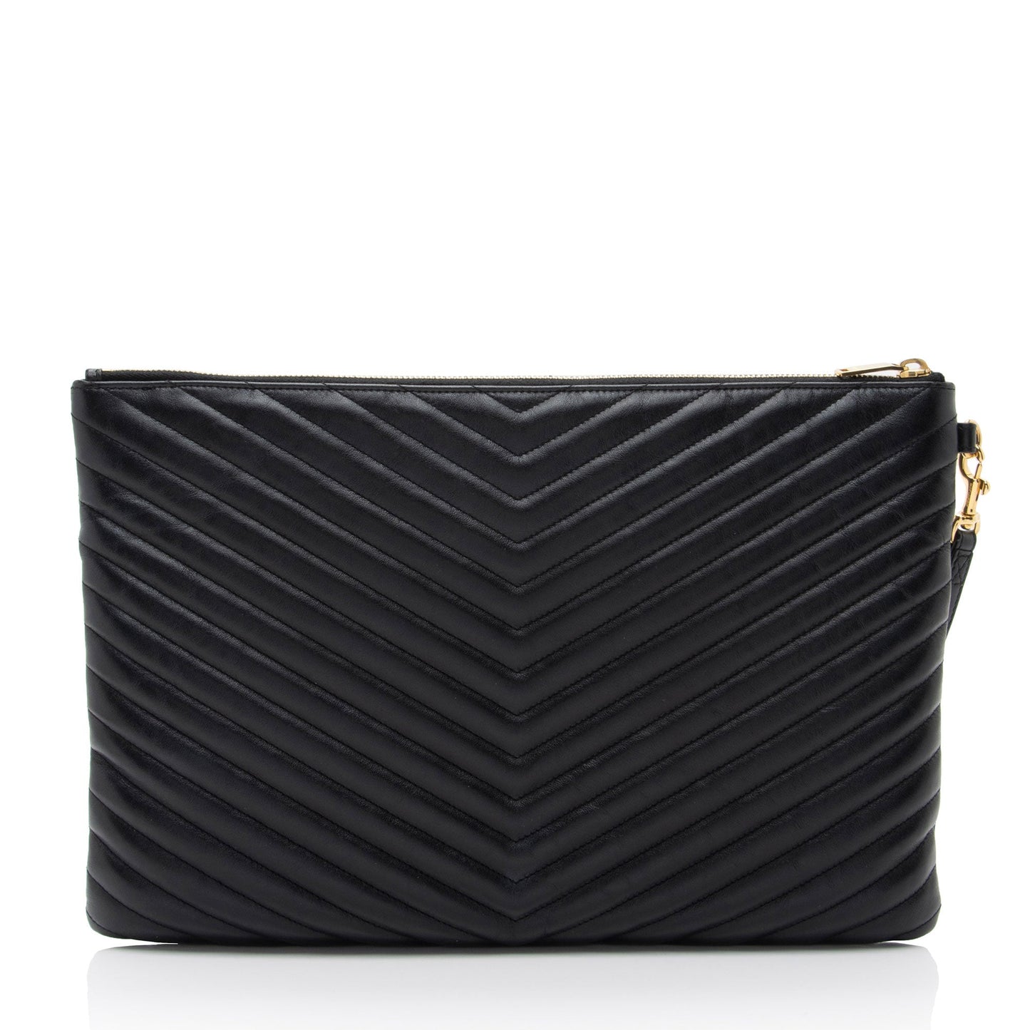 Saint Laurent Matelasse Calfskin Monogram Large Wristlet J3F1B7