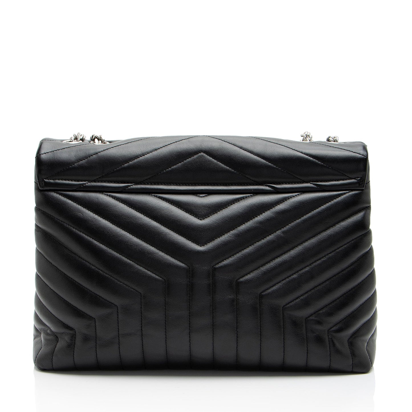 Saint Laurent Matelasse Calfskin Monogram LouLou Chain Large Shoulder Bag F87Oll
